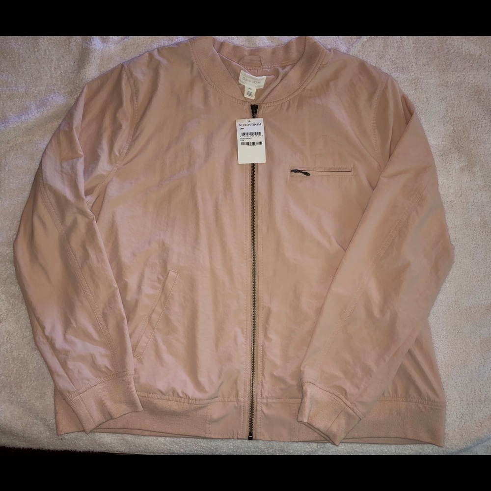 NWT Plus size Caslon Woven Bomber Jacket
